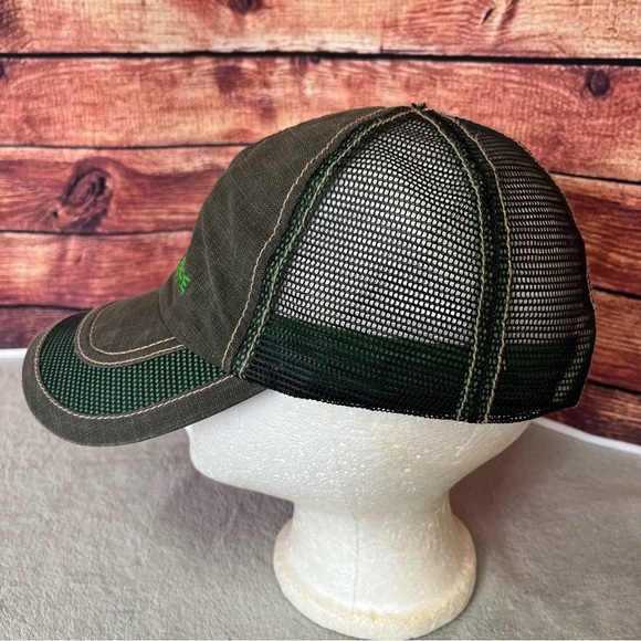 John Deere Dark Grey Mesh Snapback OS Hat Cap Unisex - Picture 4 of 12